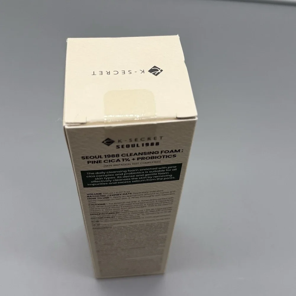 K-SECRET Seoul 1988 Cleansing Foam : Pine‎ Cica 1% + Probiotics 150ml K-Beauty